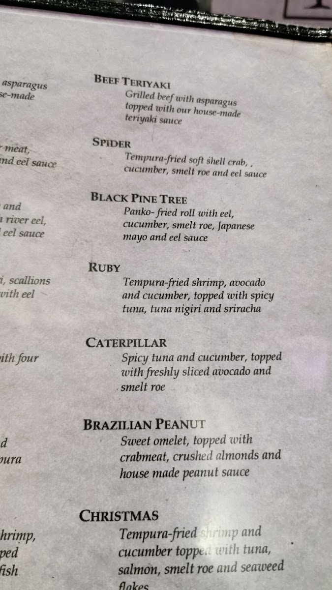 Menu Black Pine Tree Sushi Bar-8